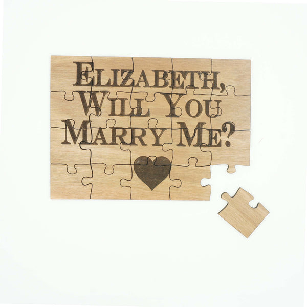 Unique Personalized Wood Jigsaw Puzzle Wedding Engagement Proposal Wil – Le Petit Pain