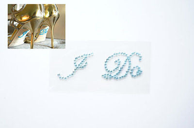 I Do Light Blue Shoe Stickers Wedding Bride Shoe Sticker- Le Petit Pain